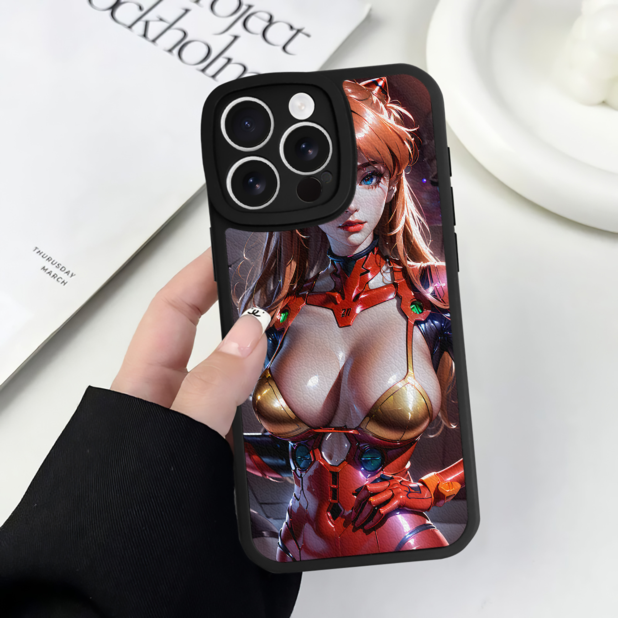 （画像用） EVA 新世紀エヴァンゲリオン 【iPhone 16シリーズ対応】シリコンスマホケース（レザー調） 材質：シリコン